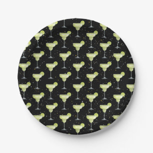 Margarita Cocktail Pattern Paper Plate