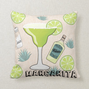 Margarita Cocktail Throw Pillow