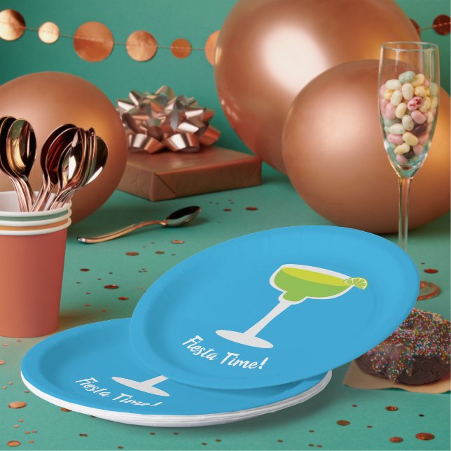 Margarita, Customized Text Paper Plate (Multi)