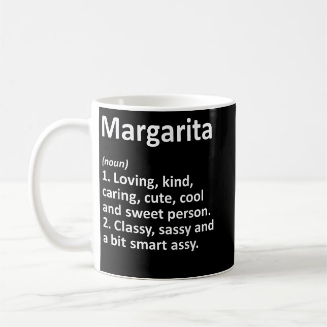 MARGARITA Definition Personalized Funny Birthday G Coffee Mug (Left)