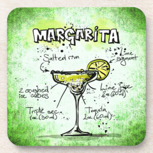 Margarita Drink Recipe Coaster