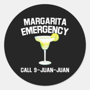 Margarita Emergency Mexican Fiesta Funny Cinco De Classic Round Sticker