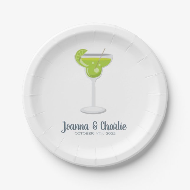Margarita Fiesta Personalized Paper Plates (Front)