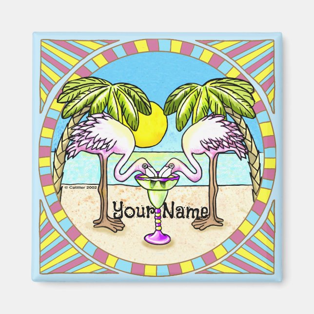 Margarita Flamingo  Magnet (Front)