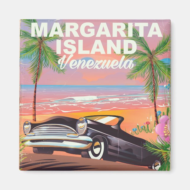 Margarita Island - Venezuela travel poster Magnet (Front)