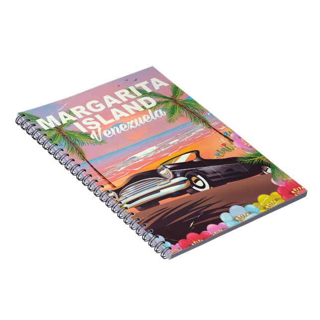 Margarita Island - Venezuela travel poster Notebook (Right Side)