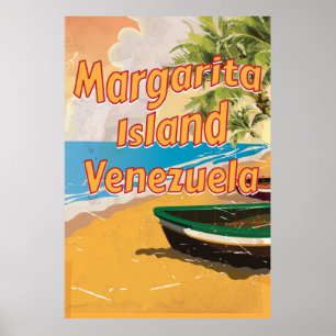 Margarita Island Vintage travel poster print