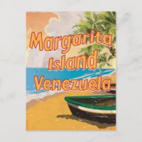 Margarita Island Vintage travel poster print