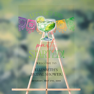 Margarita Let's Get this Party Started Acrylic Sign