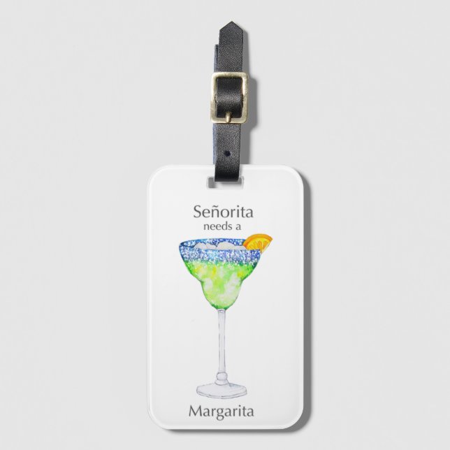Margarita Luggage Tag (Front Vertical)
