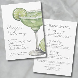 Margarita Margs & Matrimony Bachelorette Party Invitation