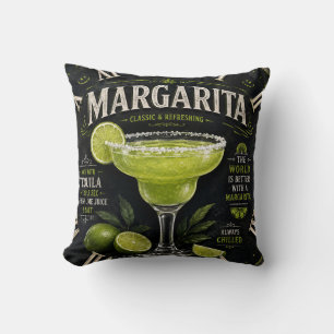 Margarita Mexican Cocktail Tequila Home Bar Throw Pillow