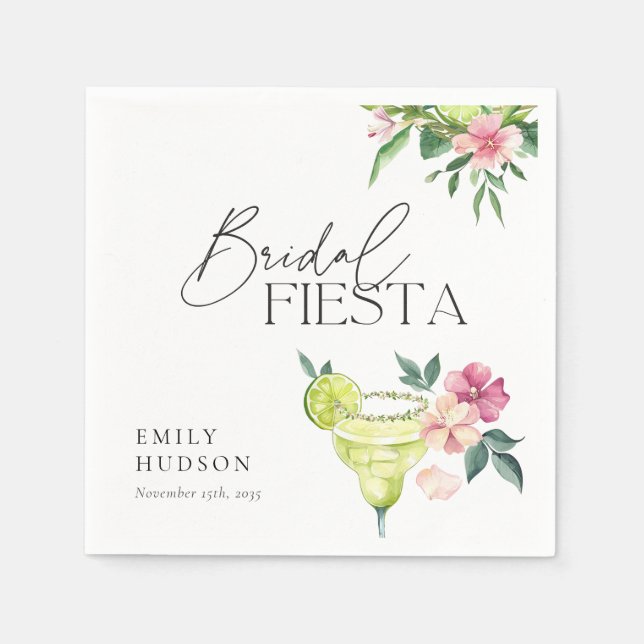 Margarita Mexican Fiesta Bridal Shower Napkin (Front)