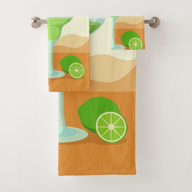 "Margarita" nom personnalisé ensemble de serviette (En situation)