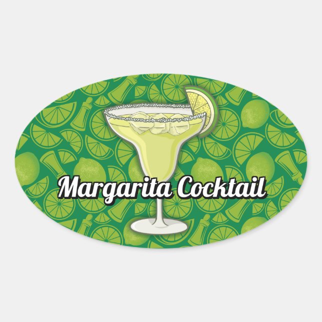 Margarita Oval Sticker (Front)