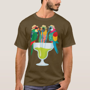 Margarita Parrots Funny Drinking Mom Halloween Cos T-Shirt
