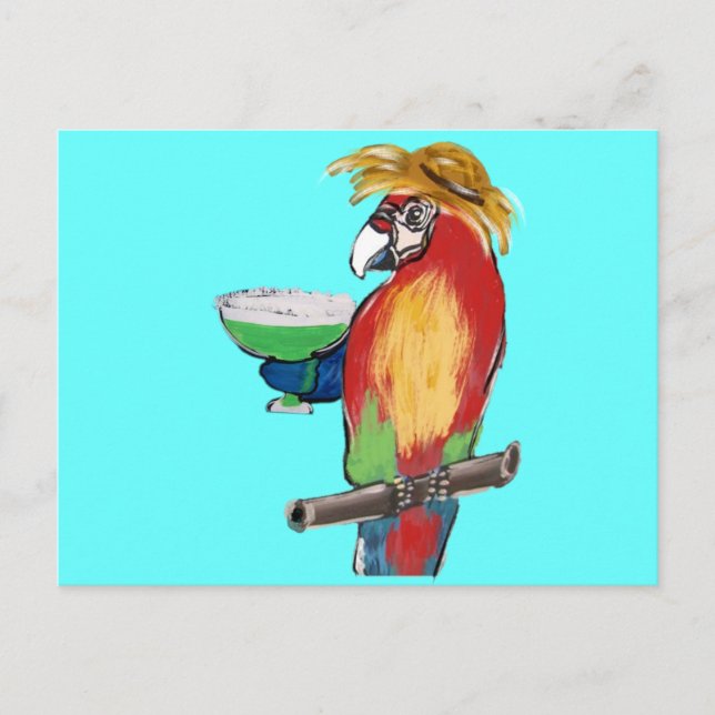 Margarita Parrots Postcard (Front)