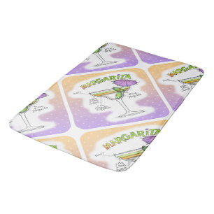 MARGARITA RECIPE COCKTAIL ART BATH MAT