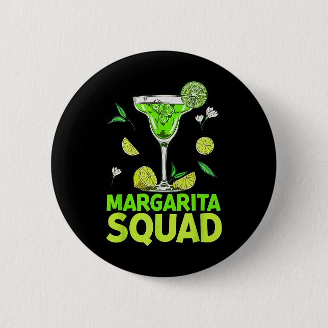 Margarita Squad Cinco De Mayo Costumes For Mexican 2 Inch Round Button (Front)