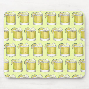 Margarita Summer Cocktail Mixed Drink Lime Green Mouse Pad