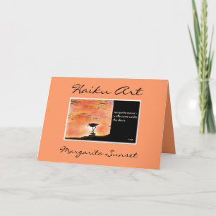 Margarita Sunset Haiku Art Greeting Card