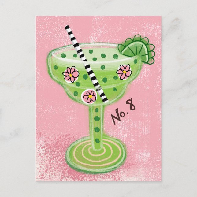 Margarita Sur Carte Postale Rose (Devant)