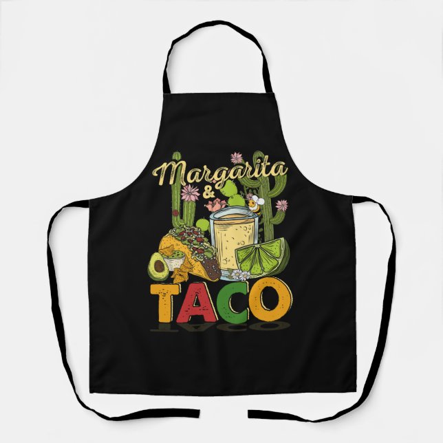 Margarita Tacos Funny Margarita Tequila Drinker Ta Apron (Front)