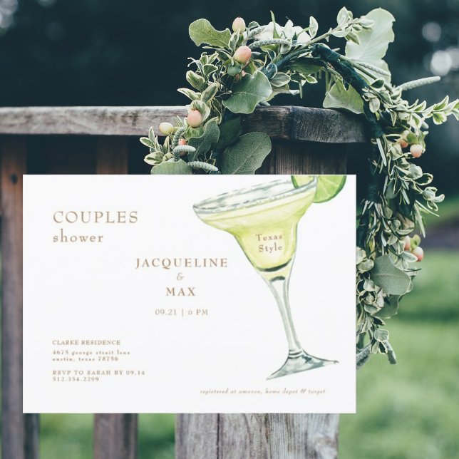 Margarita Texas Style Couples Wedding Shower Postcard (Creator Uploaded)