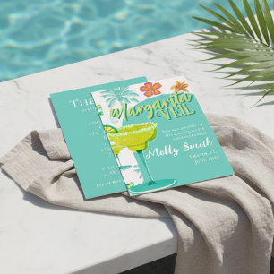 Margarita Veil Tropical Bachelorette Itinerary Invitation