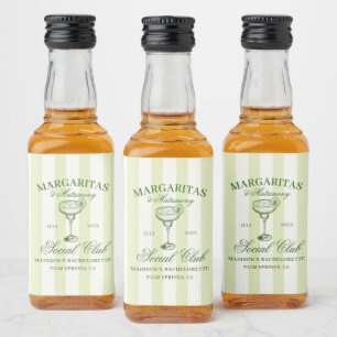 Margaritas and Matrimony Bachelorette Liquor Bottle Label