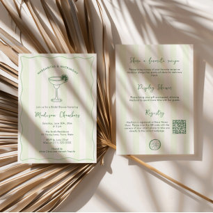 Margaritas And Matrimony Hand-Drawn Bridal Shower Invitation