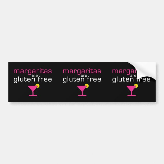 Margaritas are Gluten Free Bumper Sticker (Front)