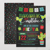 Margaritas et Mistletoe Fête Invitation