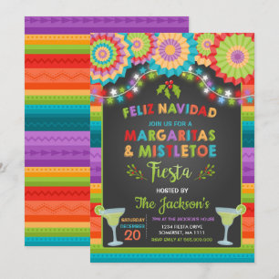 Margaritas et Mistletoe Fête Invitation