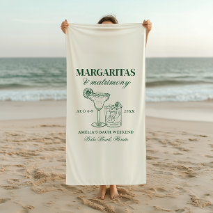 Margaritas & Matrimony Bachelorette Weekend Beach Towel
