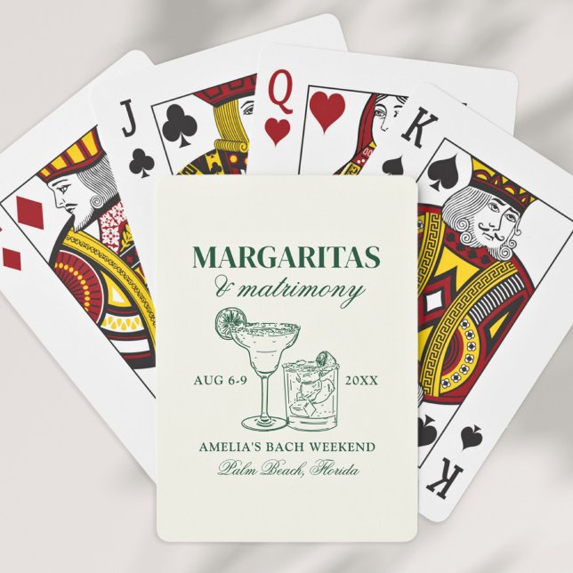Margaritas & Matrimony Bachelorette Weekend Playing Cards (Creator Uploaded)