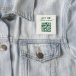 Margaritas & Matrimony Buy The Bride A Drink 2 Inch Square Button<br><div class="desc">This design features trendy bold text with hand drawn cocktails and a green margarita theme.</div>