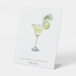 Margaritas Tropical Personalized Cocktail Sign
