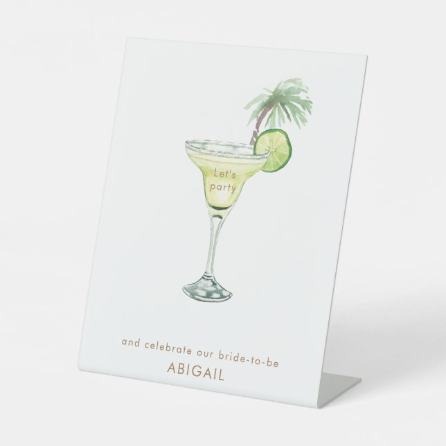 Margaritas Tropical Personalized Cocktail Sign (Front)