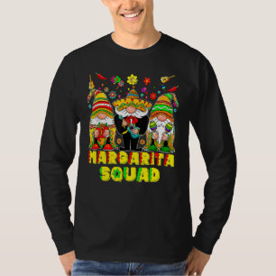 Margarrita Squad Trio Gnomes Sombrero Cinco De Ma T-Shirt