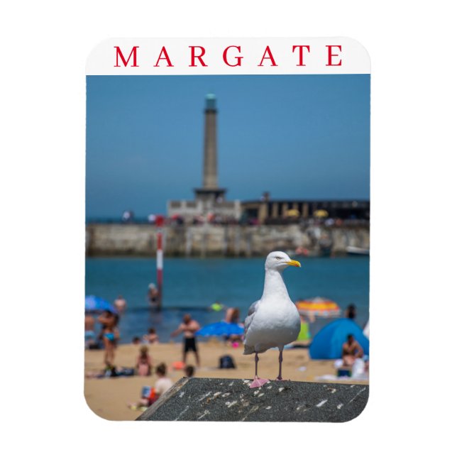 Margate seagull fridge magnet (Vertical)