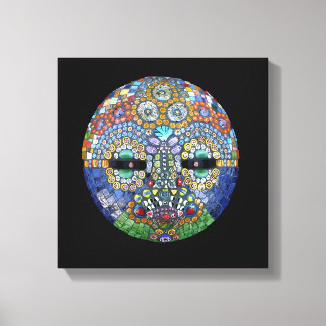 Marge Mosaic Mask Canvas Print (Front)