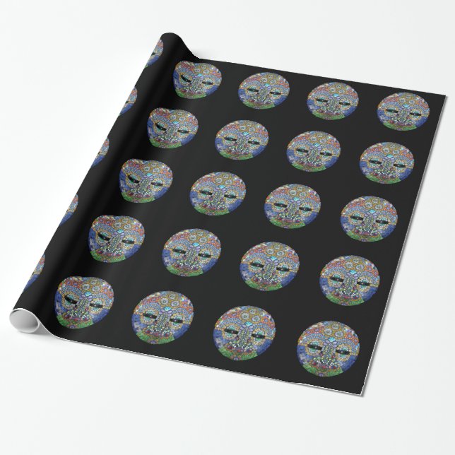 Marge Mosaic Mask Wrapping Paper (Unrolled)