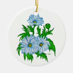 Margeriten Blume Ceramic Ornament