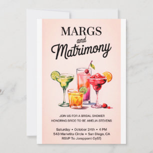 Marges et mariage Invitation à la douche nuptiale