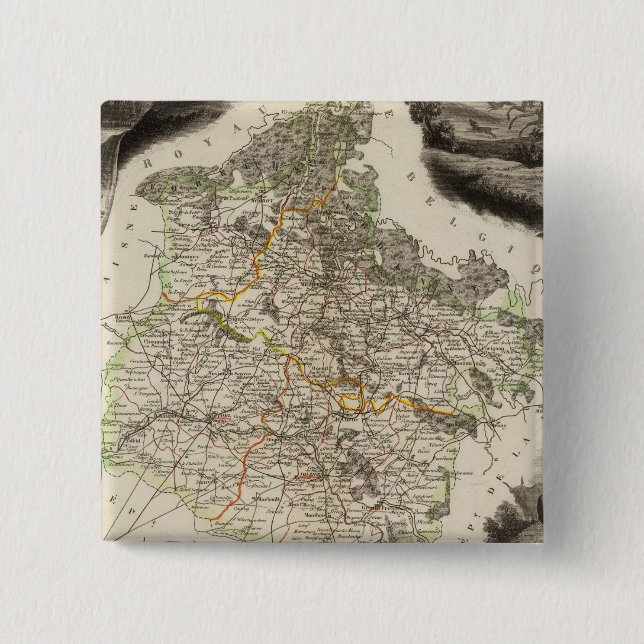 Margin illustrations 2 inch square button (Front)