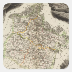 Margin illustrations square sticker