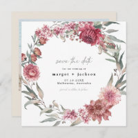 MARGOT Square Dusty Rose Blush Photo Save the Date