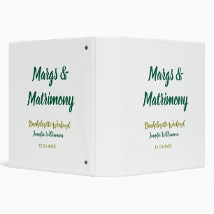 Margs and matrimony add name date bachelorette par binder