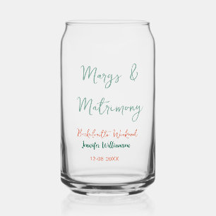 Margs and matrimony add name date bachelorette par can glass